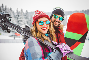 person skiing on slope header mobile bend