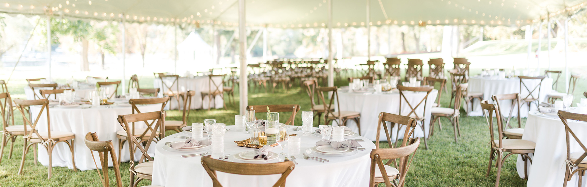General view of a wedding setup