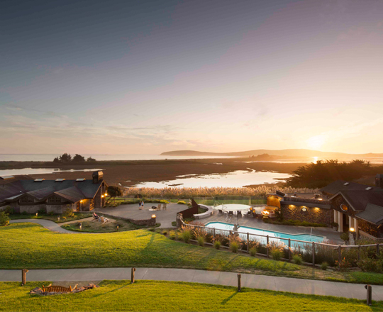 beautiful sunset view of the property