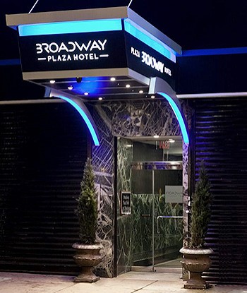 Broadway Plaza Hotel entrance