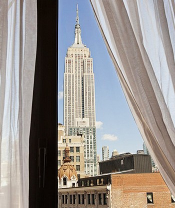 View of the Empire State Building from the window