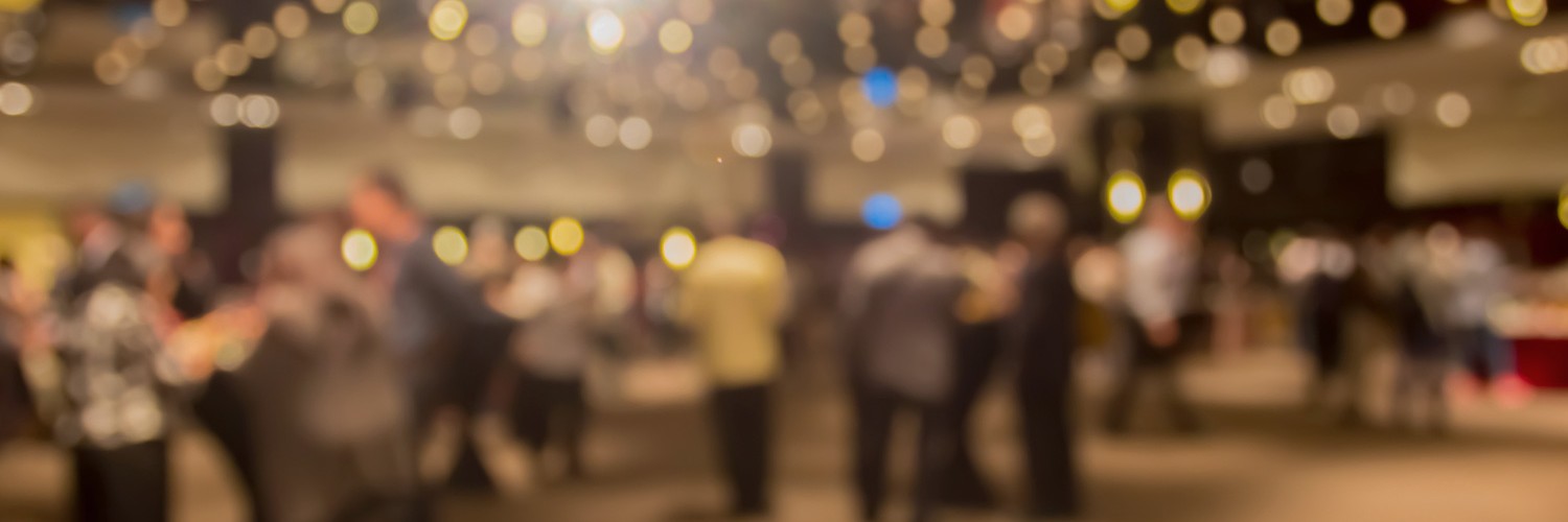 Blurry image of people gathering