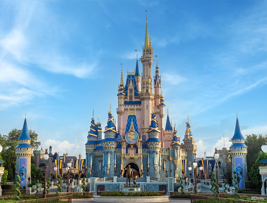 Castle at Walt Disney World on a sunny day