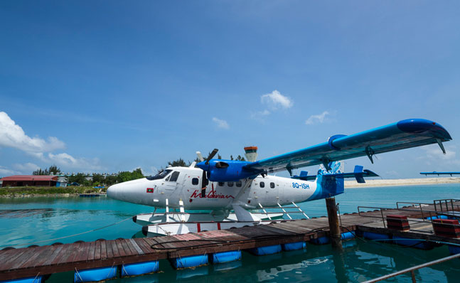 seaplane by dock