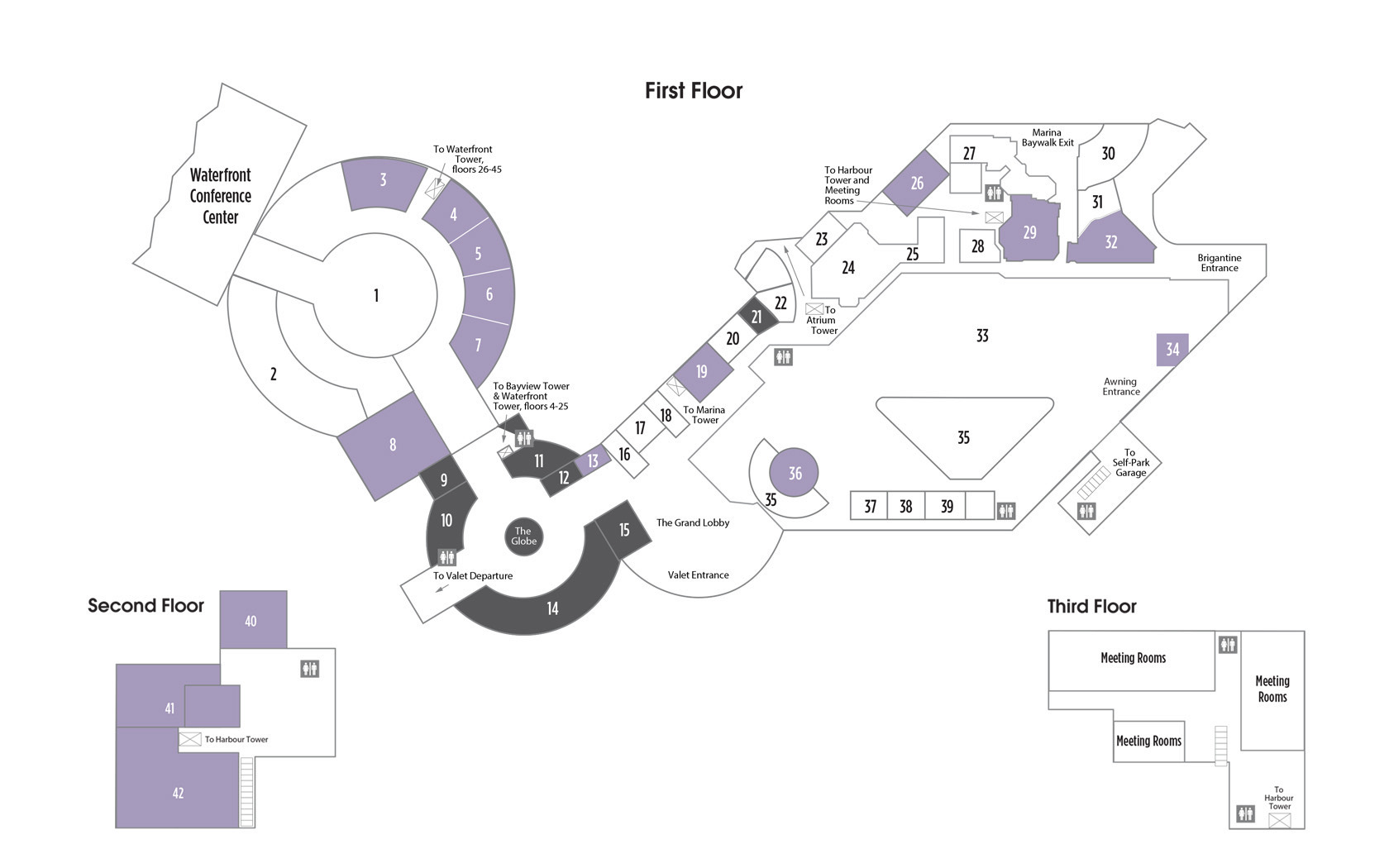 Caesars Atlantic City Map Interior