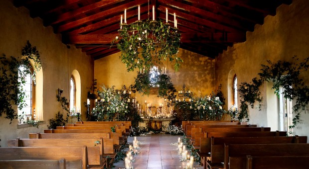 Wedding chapel set up at Cal A Vie
