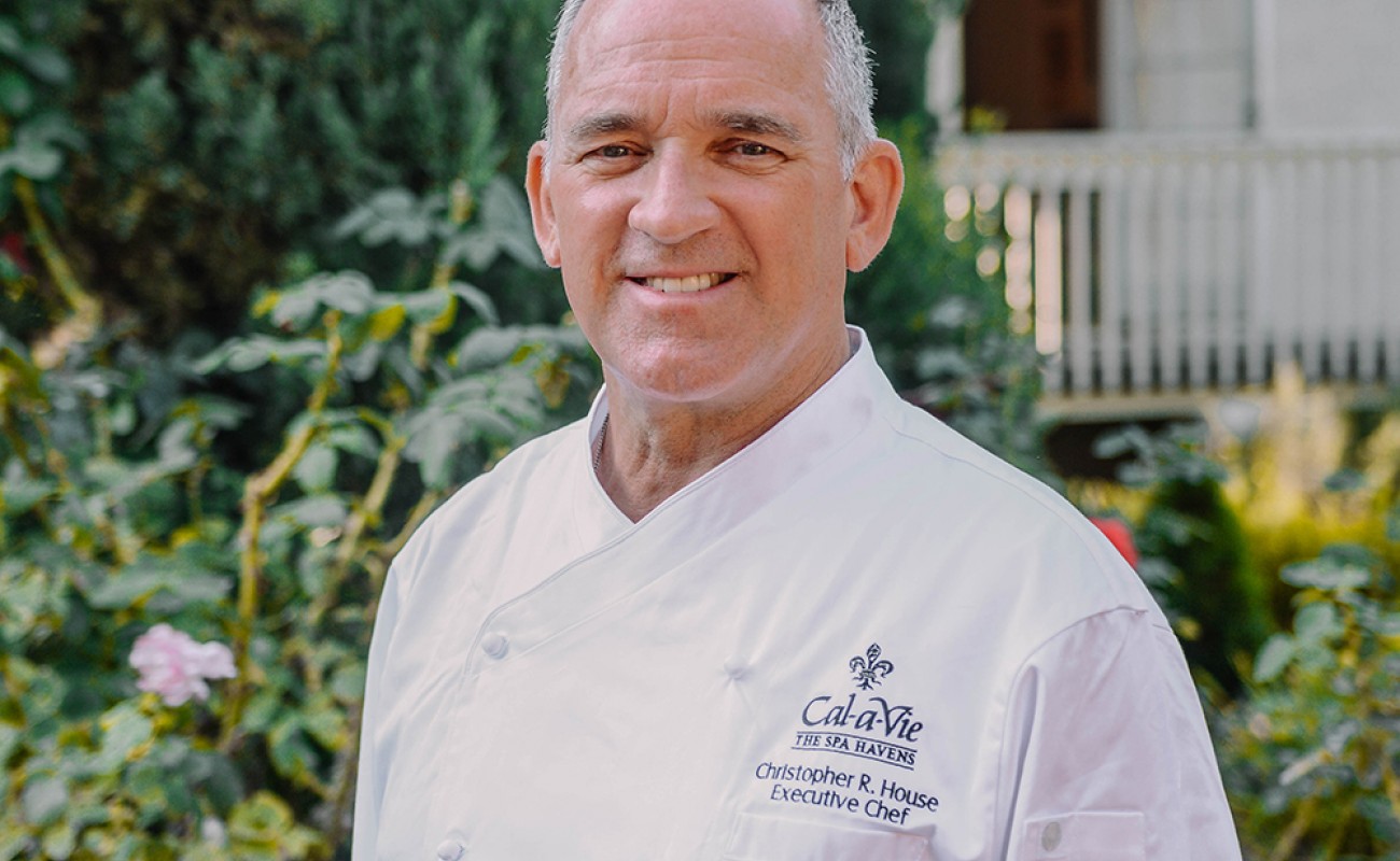 Headshot of Chef Christopher House wearing a white shirt