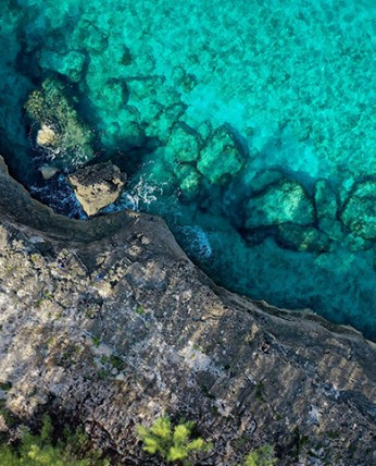 Aerial view of beautiful seashore