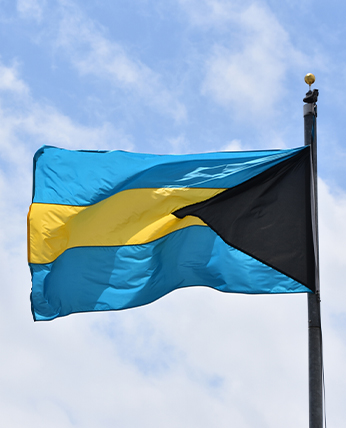 View of the Bahamian Flag