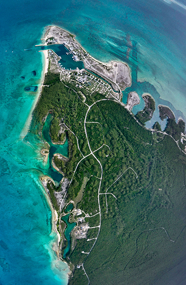 aerial view of cape eleuthera