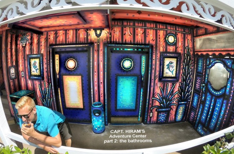 bathrooms at captains hiram's adventure center
