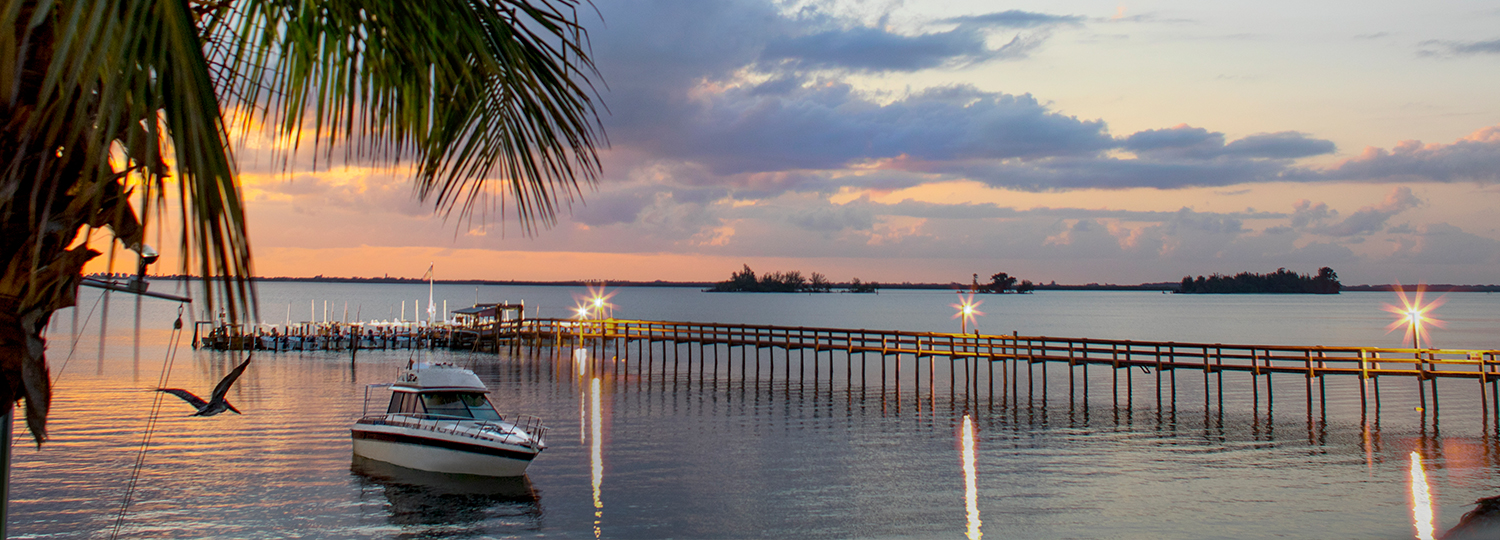 sunset pier view