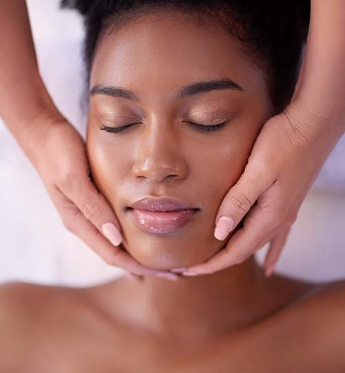 person getting a facial