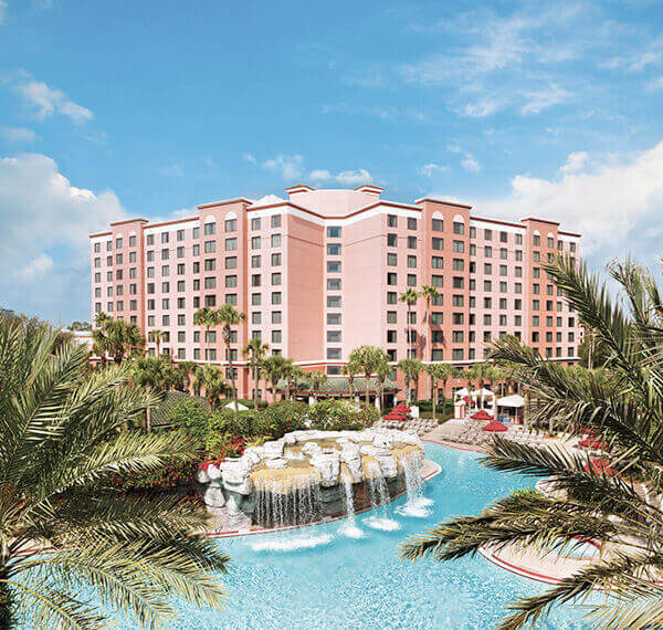 exterior of caribe royale and the pool
