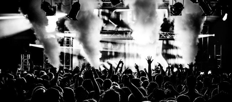 Avalon Night Club black and white shot oof clubgoers