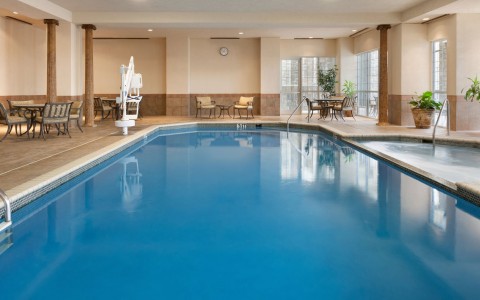 indoor pool with whirlpool