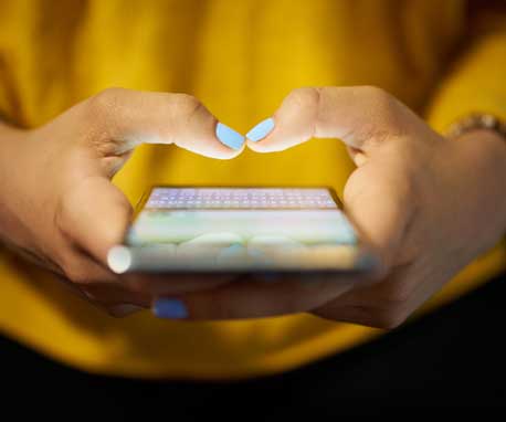 woman on smartphone