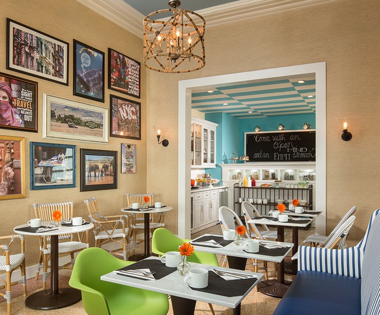 interior of jules kitchen dining area