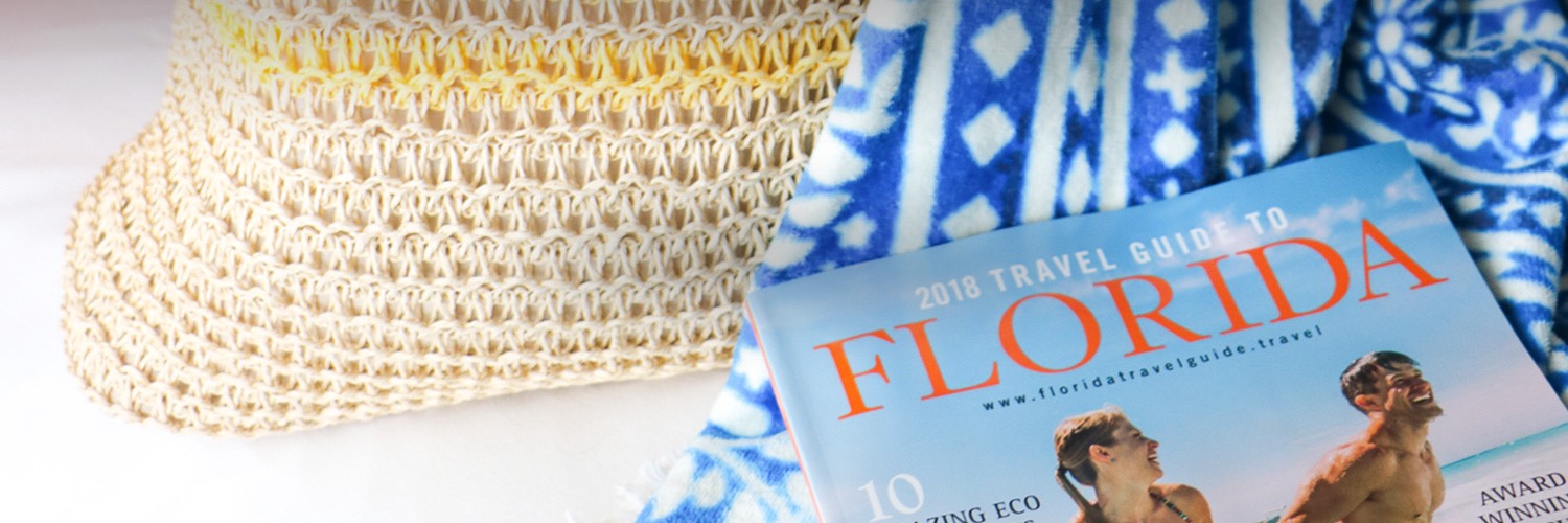 florida magazine and sun hat