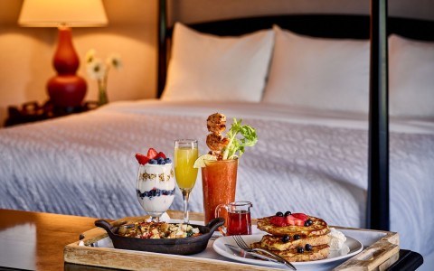 colgate room with breakfast in bed