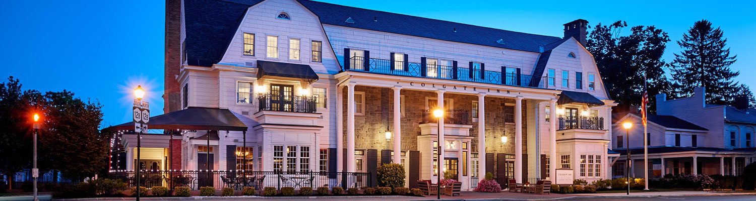 colgate inn exterior at night