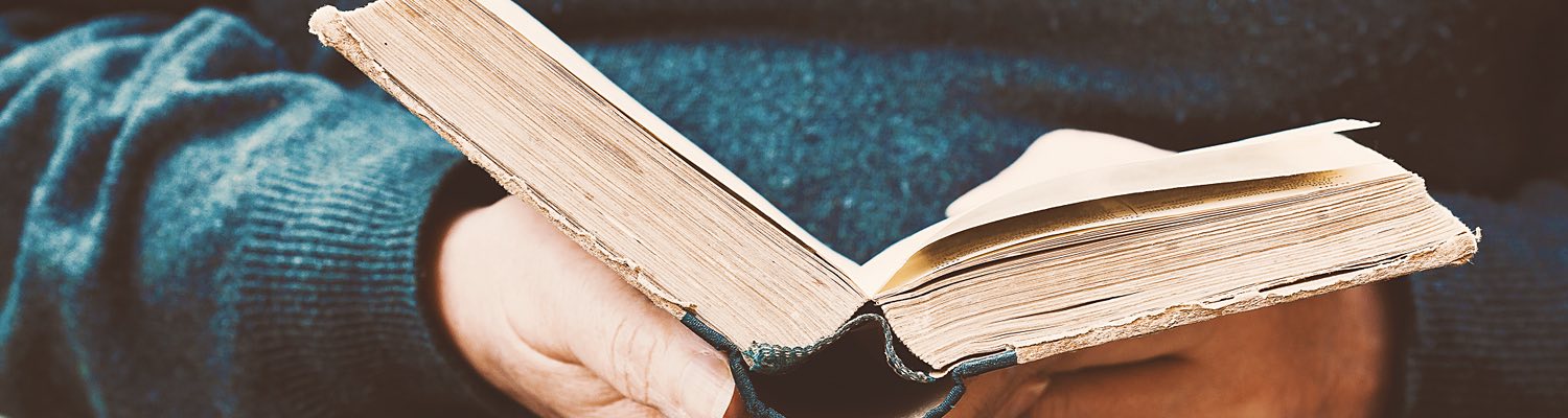 a man reading a book