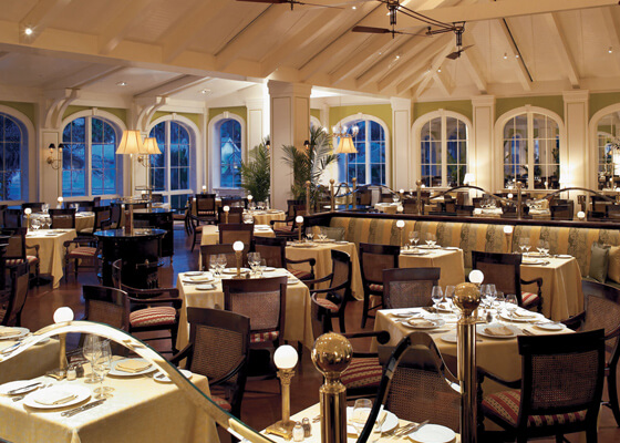 Elegant Cafe Martinique with tables set for meal