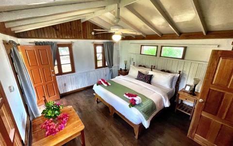 view of accommodation with king size bed