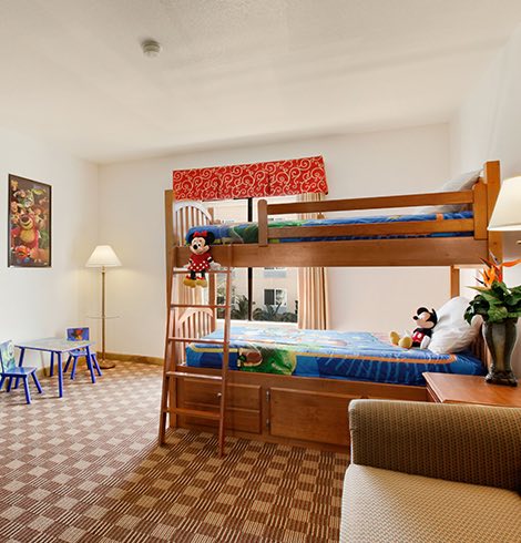 Guest room bunk beds in kids room