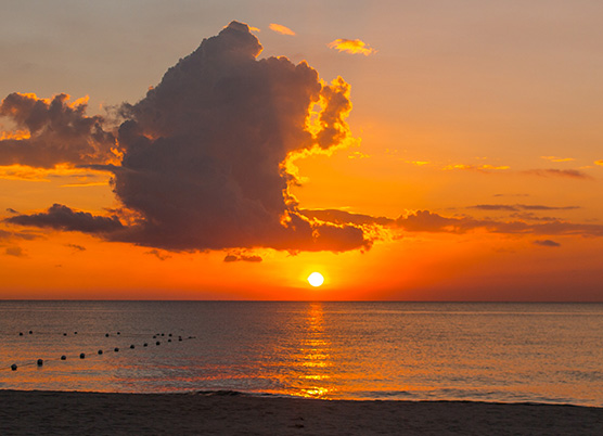 sunset over the ocean