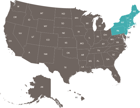 Map of Southeast USA