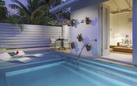 Signature Oasis Spa Villa Pool at Night Signature Oasis Spa Villa Pool at Night