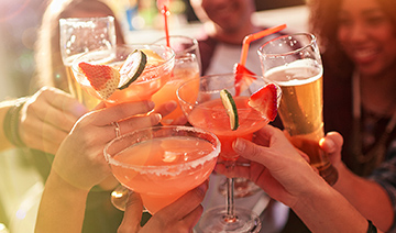 cocktails served poolside