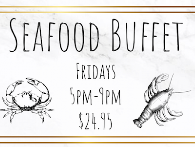 Seafood buffet flyer