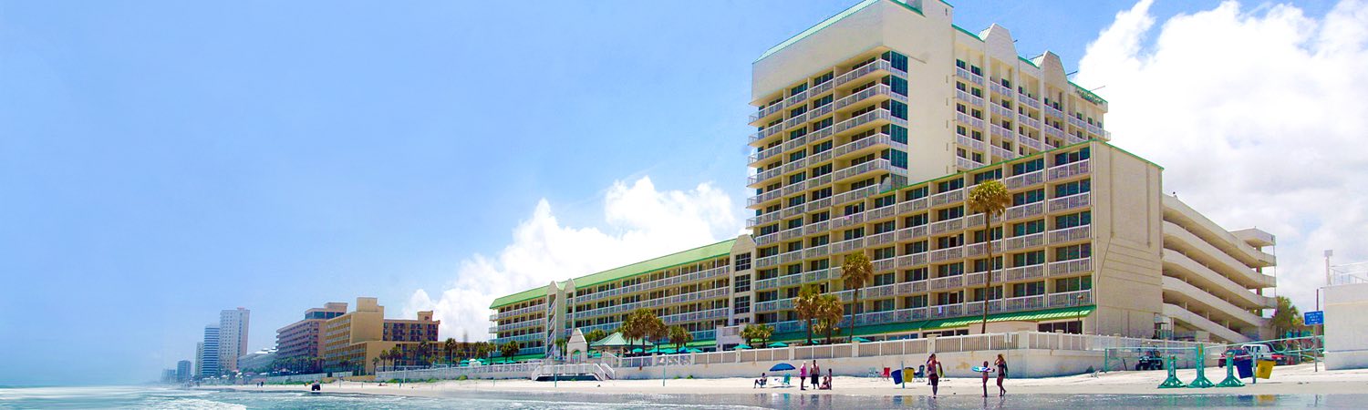 Hotel building on the beach