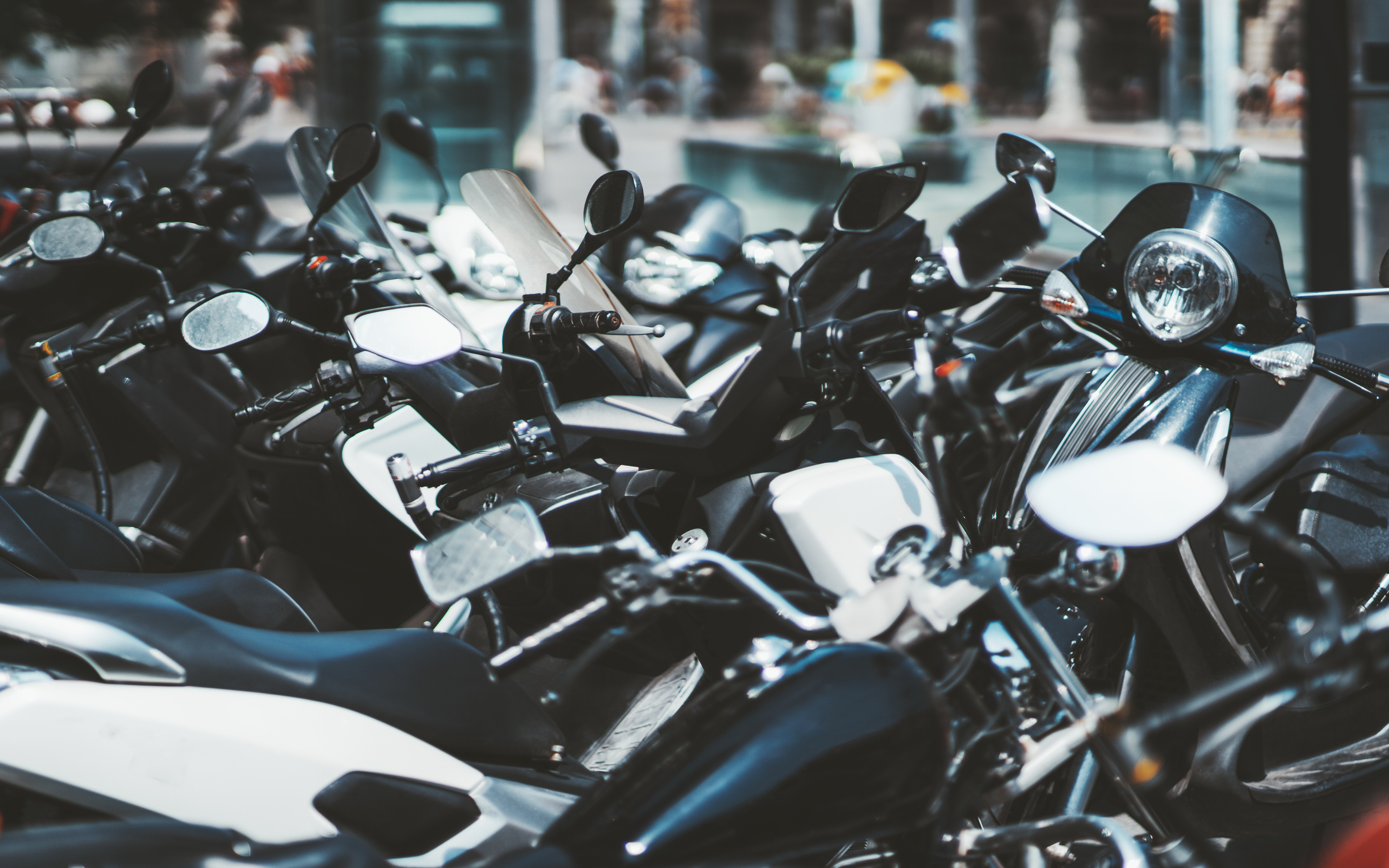 motorcycles parked outside 