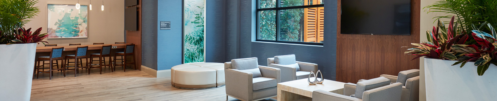waiting area of a ballroom of Doubletree By Hilton Orlando Seaworld