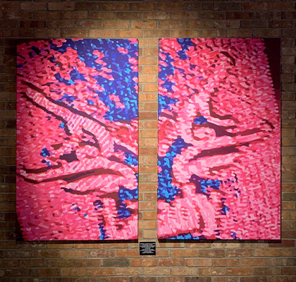 artist featured around our property canvas exposed