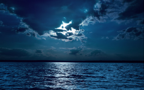 moonlight on the ocean