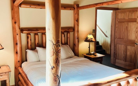 log canopy bed 