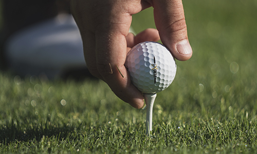 Close up of a golf ball