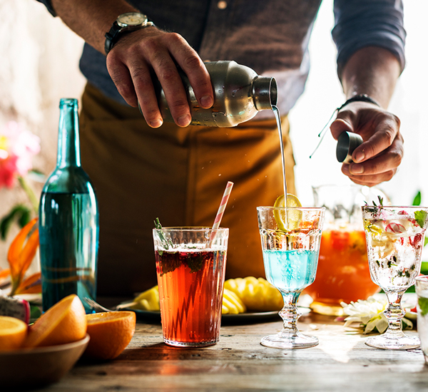 bartender making a drink