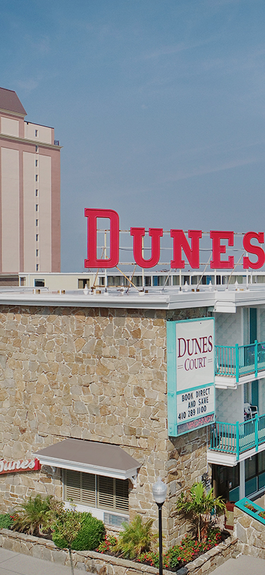 zoomed in exterior view of Dunes Court