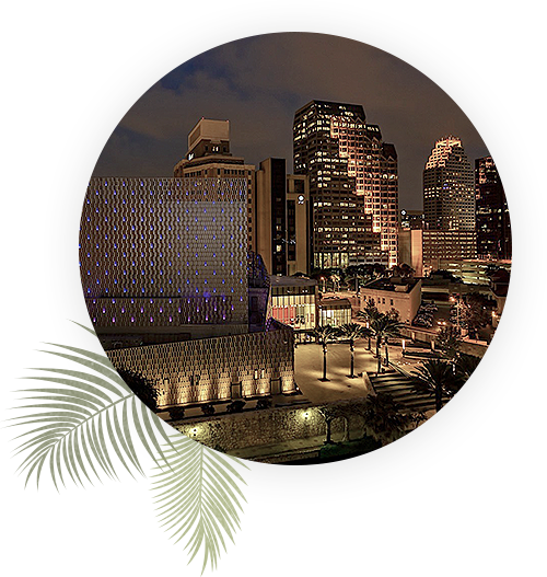skyline at night