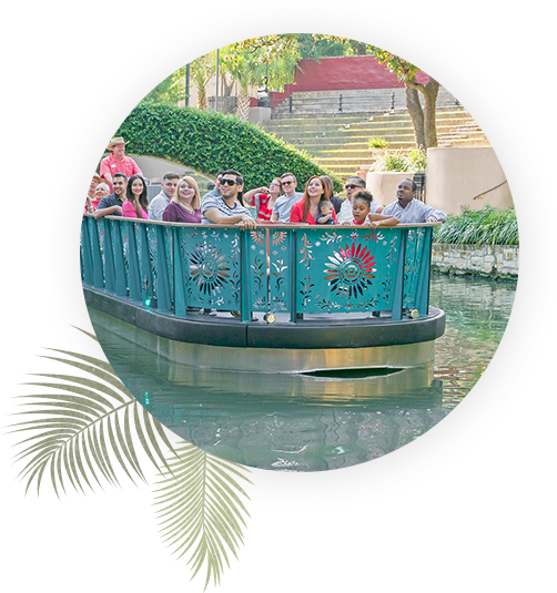 people in a riverboat