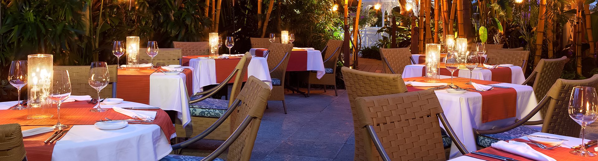 dining tables with candles