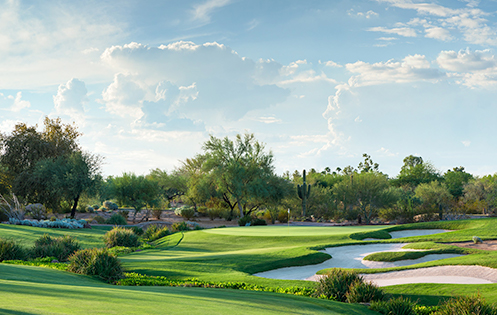 General view of a big golf court