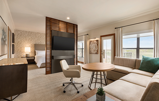 Internal view of a big sophisticated room with a wonderful social area