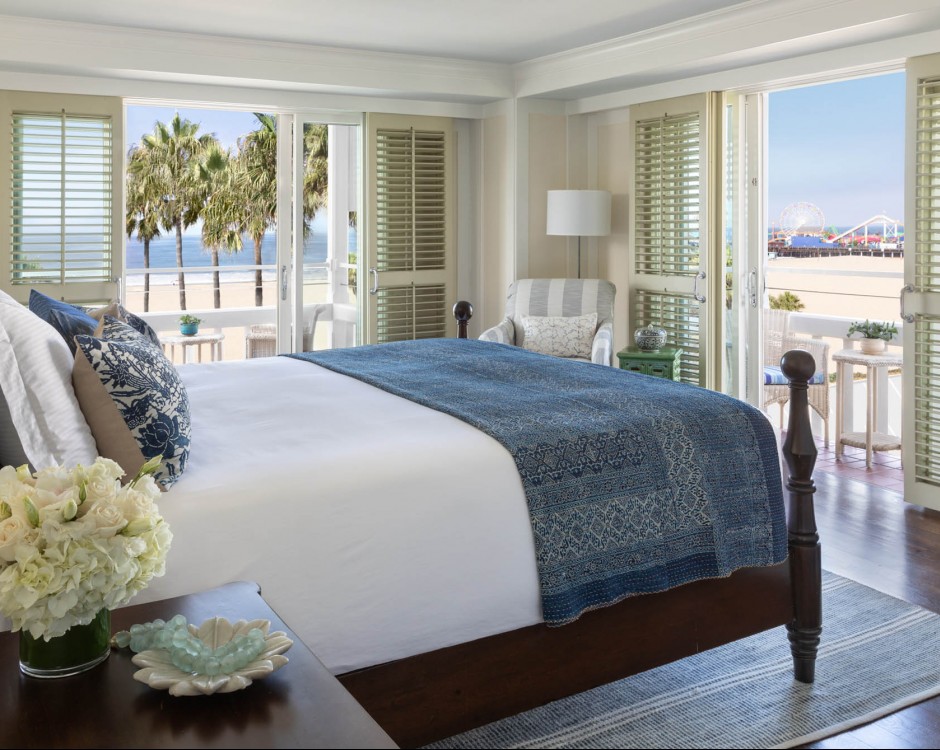 bedroom with beach view