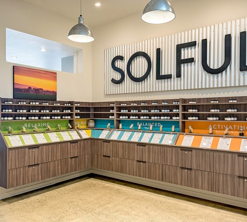 view of the inside of store with products on shelves-1
